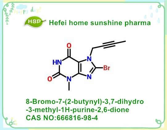 8-Bromo-7- (2-butynyl) -3,7-dihydro-3-metyl-1H-purine-2,6-dione CAS 666816-98-4