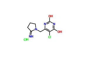 2, 4 (1H, 3H)-Pyrimidinedione, 5-chloro-6-[(2-imino-1-pyrrolidinyl) methyl]-, hydrochloride CAS 183204-72-0
