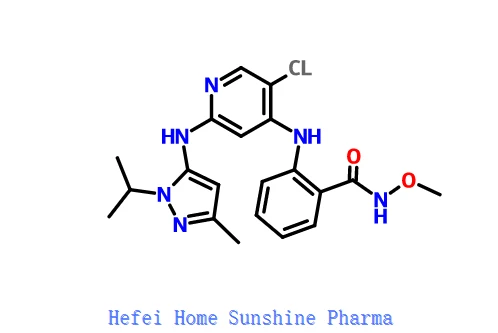 2 - [(5-clo-2 - {[3-metyl-1- (1-metyletyl) -1H-pyrazol-5-yl] amino} -4-pyridinyl) amino] -N (metyloxy) benzamit CAS 1224887- 10-8
