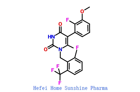 5- (2-flo-3-metoxyphenyl) -1 - [[2-flo-6- (trifluorometyl) phenyl] metyl] -6-metyl-2,4 (1H, 3H) -pyrimidinedione CAS 1150560-59-0
