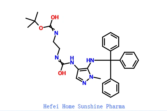 N-[1-Methyl-5-[[triphenylmethyl)amino]-1H-pyrazol-4-yl]amino]carbonyl]amino]ethyl]carbamic Acid Tert-butyl Ester CAS 689293-69-4