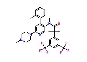 2- [3,5-bis (trifluorometyl) phenyl] -N, 2-đimetyl-N- [4 - (2-metylphenyl) -6- (4-metylpiperazin-1-yl) pyridin-3-yl] propanamit CAS 290297-26-6