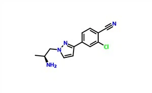 (S)-4-(1-(2-aminopropyl)-1H-pyrazol-3-yl)-2-chlorobenzonitrile CAS 1297537-41-7